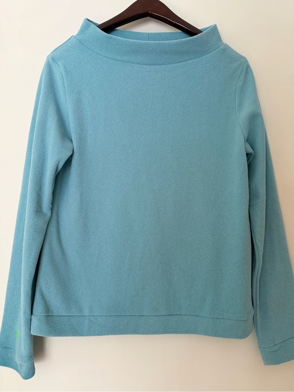 Cuddl Duds light  Blue classic Long Sleeve lightweight Fleece Top size S